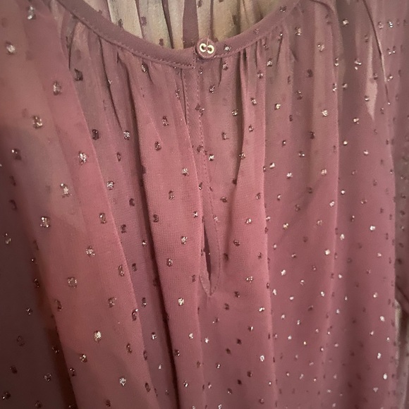 Point Sur sheer aubergine blouse & cami - Picture 8 of 12